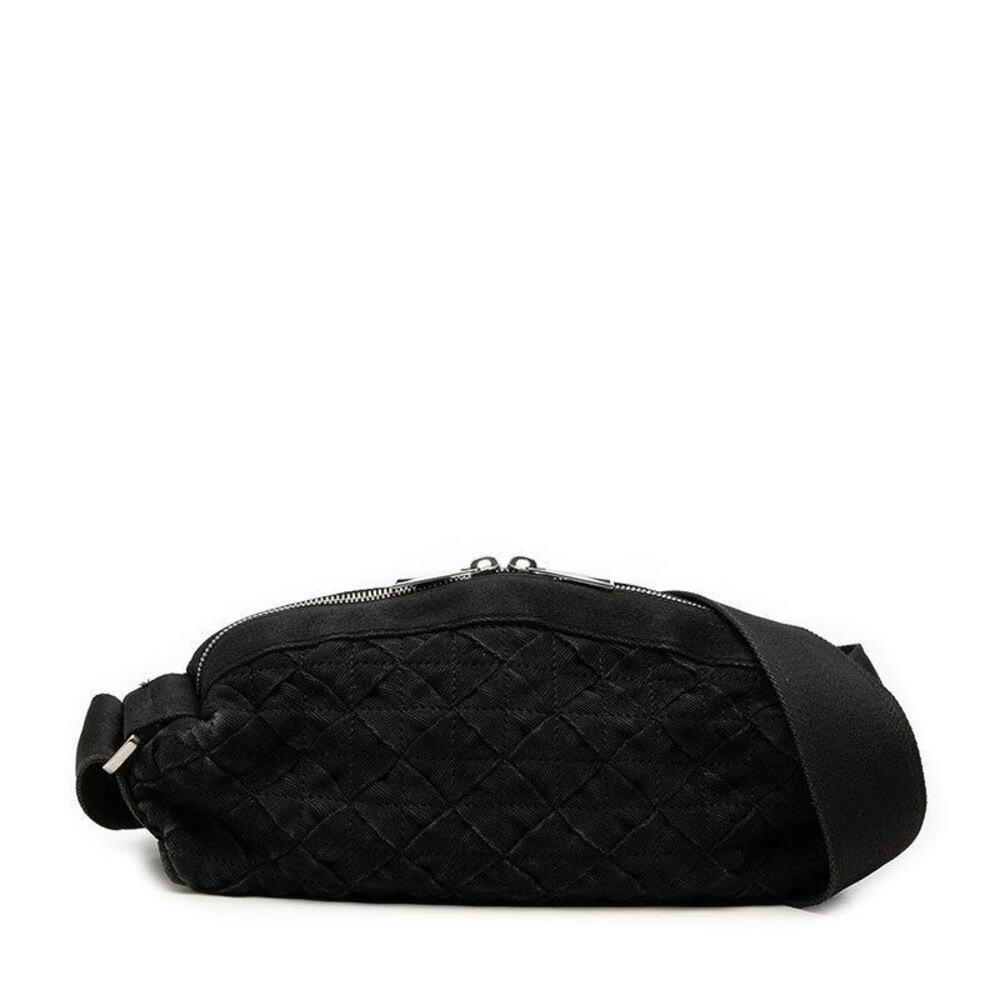 Bottega Veneta Intrecciato Webbing Shoulder Bag Black